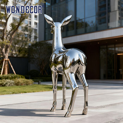 Outdoor Garden Large-Scale Metal Animal Stag Stainless Steel Sculpture