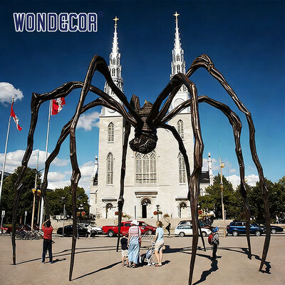Casting custom sized black large copper bronze spider statues, suitable for squares or gardens
