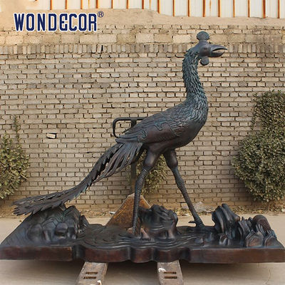 Mythical Fire Bird Statue Bronze Phoenix Sculpture