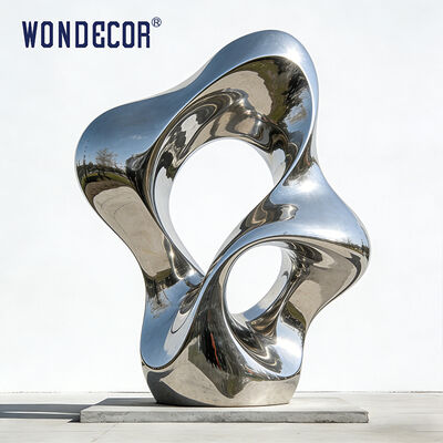 Outdoor Large-scale Floor-standing Metal Art Modern Geometric Stainless Steel Sculpture